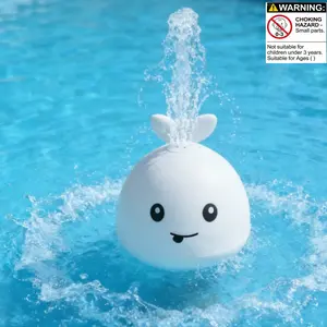 Children's Bathroom Water Play Sensory Early Learning Toy | Made from non-slip, safe materials for parent-child interaction | Whale-shaped bath spray toy | Children's spray toy with lights and music | Fun water toy |