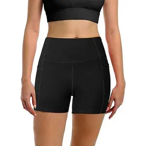 Women's 3-Inch Swim Shorts, Basic High-Waisted Beach Shorts with Pockets + UPF50 Quick-Drying Beach Swim Shorts