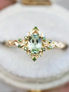 Women's Elegant Glittering Promise Ring, Fashion Engagement Ring, Wedding Promise Rings for Women & Girls, Trendy All-match & Exquisite Jewelry for Birthday Gift