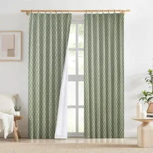 Traditional Design Thick Linen Pleated Curtain - Tarz