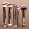 Maange 6-Piece Makeup Brush Set, Includes Foundation Brush, Concealer Brush, Blush Brush, Essential Makeup Tools, Beauty Brushes, Metal Frame Material