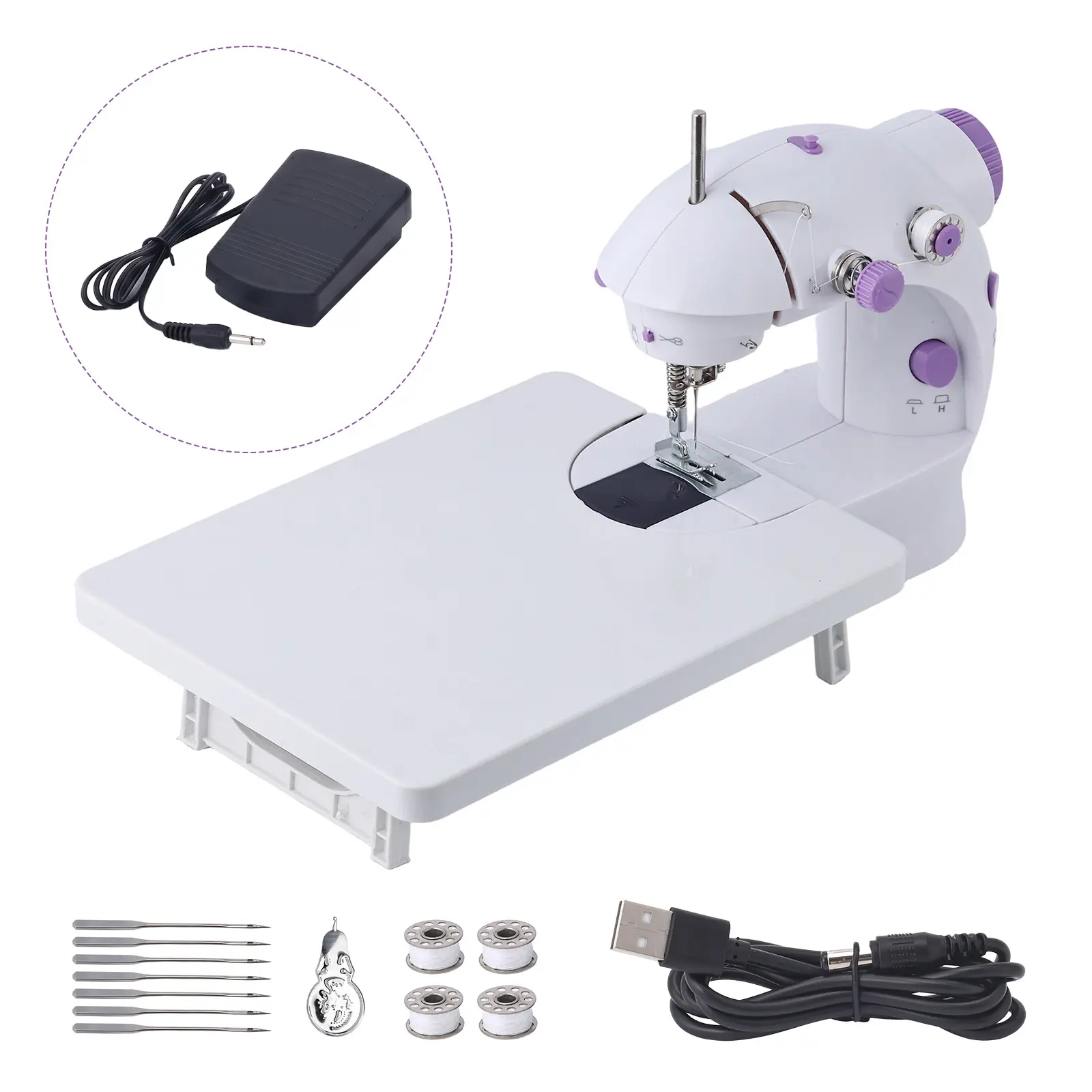 Portable Electric Sewing Machine Featuring 7 Stitch Patterns, Adjustable Speed, Overlock Capabilities, Multifunctional Use, Ideal for Parents, Beginners & Hobbyists, Lightweight And User-Friendly, Perfect for Repairs, Projects Sewingmachine