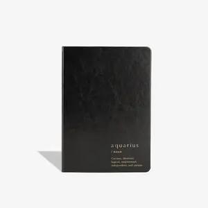 Aquarius Zodiac Lined Journal