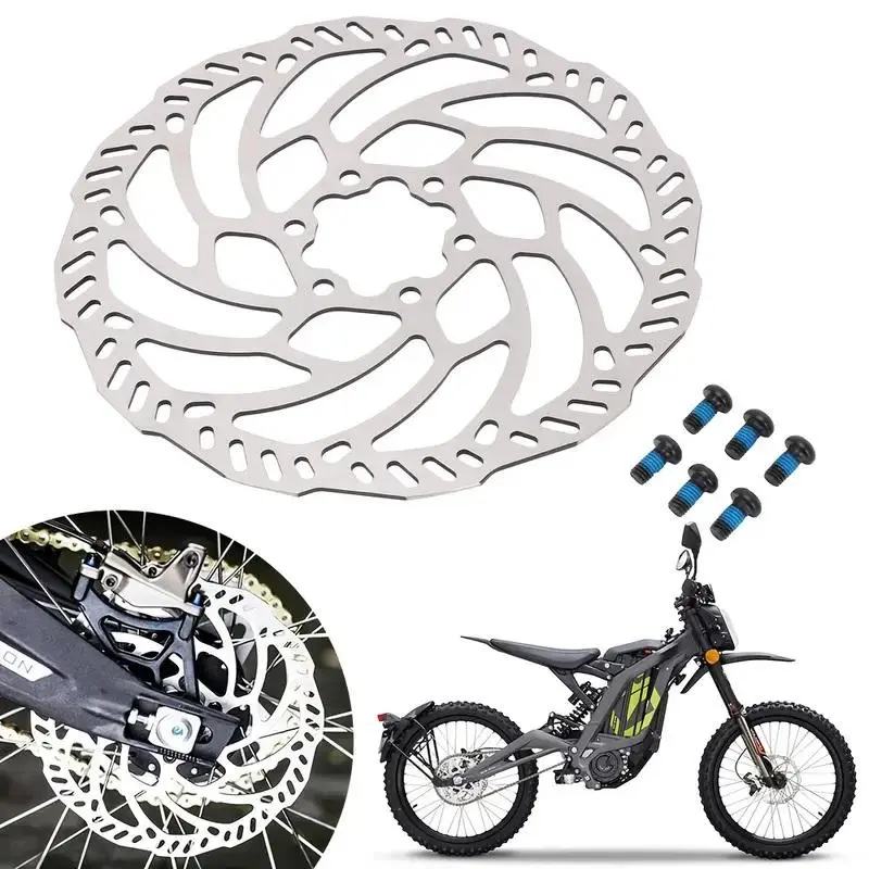 Rear Brake Disc, Steel Electric Dirt Bike Brake Rotor, Brake Parts Motorcycle Accessories for SurRon Sur-Ron Light Bee Electric Bike Motorcycle