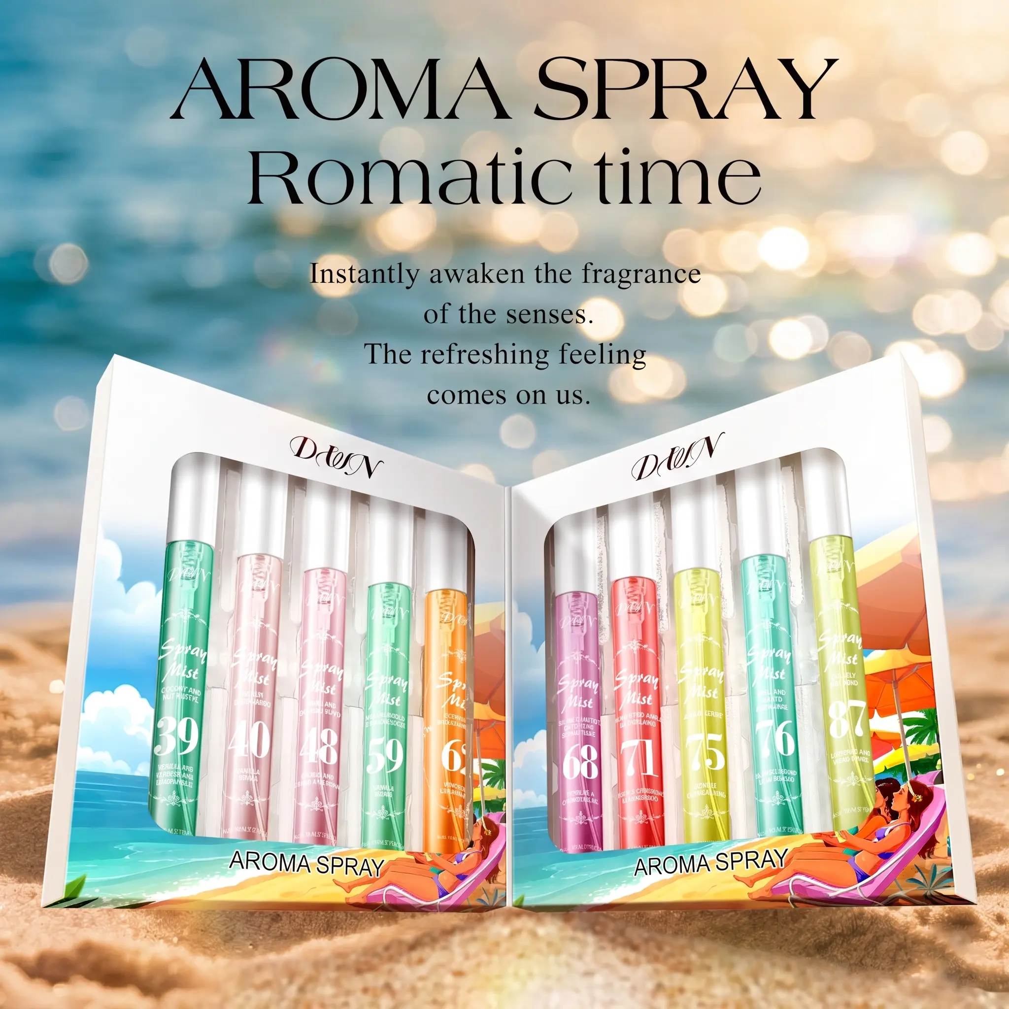 [DWN Lab] Women's 10-Piece Fragrance Set - Vanilla Caramel Amber, Fruit, Lavender Scents, Long-Lasting Fresh Spray, Summer Gifts for Girlfriend, TikTok Shop Deals