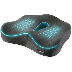 Memory Foam Seat Chair Cushion for Relieves Back Sciatica Pain Tailbone Pain Coccyx Degenerating Disc Orthopedic Osteoarthritis Prostate Cushion Low Back Pain Cushion Hip Shaping (Dark Gray) summervibes☀️