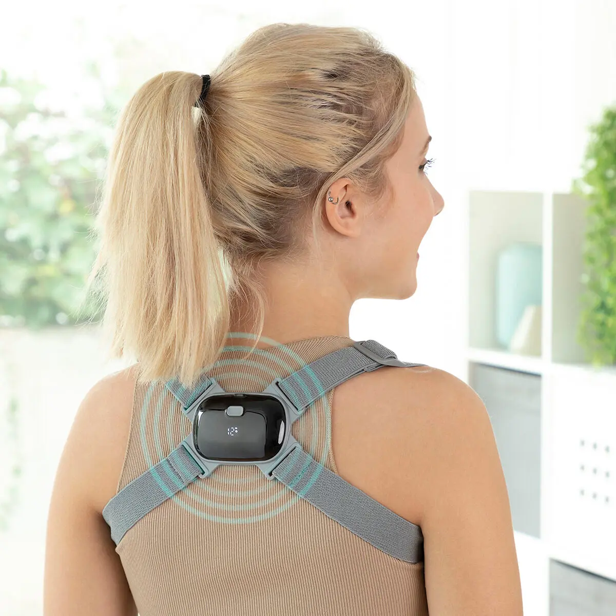 Posture Corrector Back Brace – Smart Vibration Alert, Adjustable Support for Neck, Shoulder & Back Pain Relief