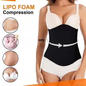 Lipo Foam 360, Ab Board Lipo Foams Post Surgery with 3 Adjustable Magical Belts, Post Surgery Liposuction Recovery Waist Cincher Black Womenswear Compression