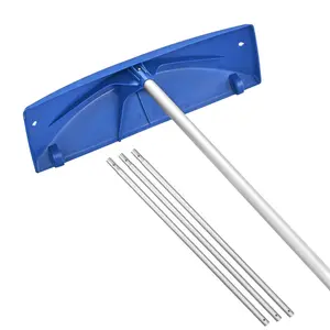 VEVOR Snow Roof Rake, 24 in PP Plastic Blade, 3.8-18.2 ft Adjustable Roof Snow Scraper with Wheels, Anti-Slip Handle Snows Removal Tool, Lightweight House Rooftop Rake for Leaves Debris Removal