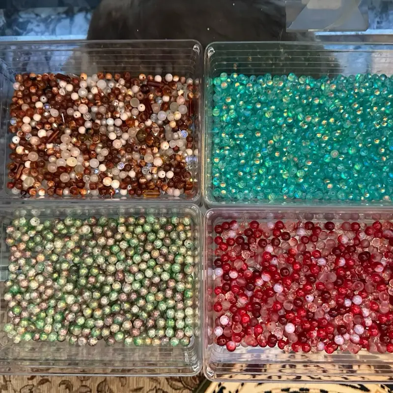 Glass Crystal Beads for DIY Projects - 4oz Bag of High-Quality Glass for Elegant Jewelry and Decorative