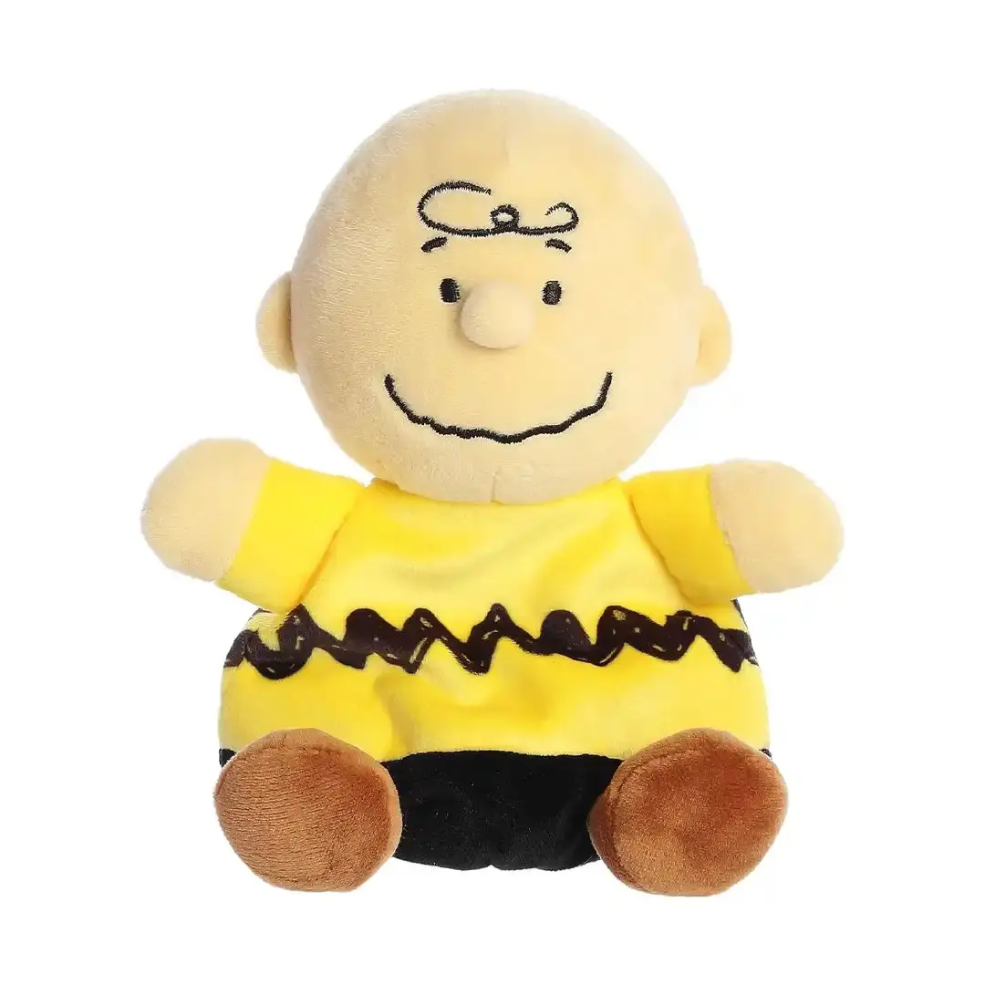 Aurora Adorable Palm Pals Peanuts 5" Charlie Brown Bean Pellet Soft Plush Stuffed Toy, High-Quality Collectible, 4.5"x4"x5" Dimensions, Suitable for 12+ Years, Bean Pellets