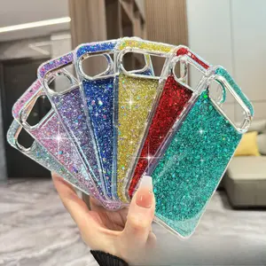 Compatible with For Pixel 10 Pro XL/10 Pro/9 Pro/8 Pro The trend of electroplated sequin transparent phone cases HN5903
