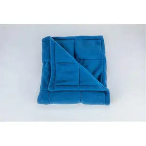 Covered in Comfort 101B Weighted Blanket, Blue - Large, Quilt Blankets, Calming Effect