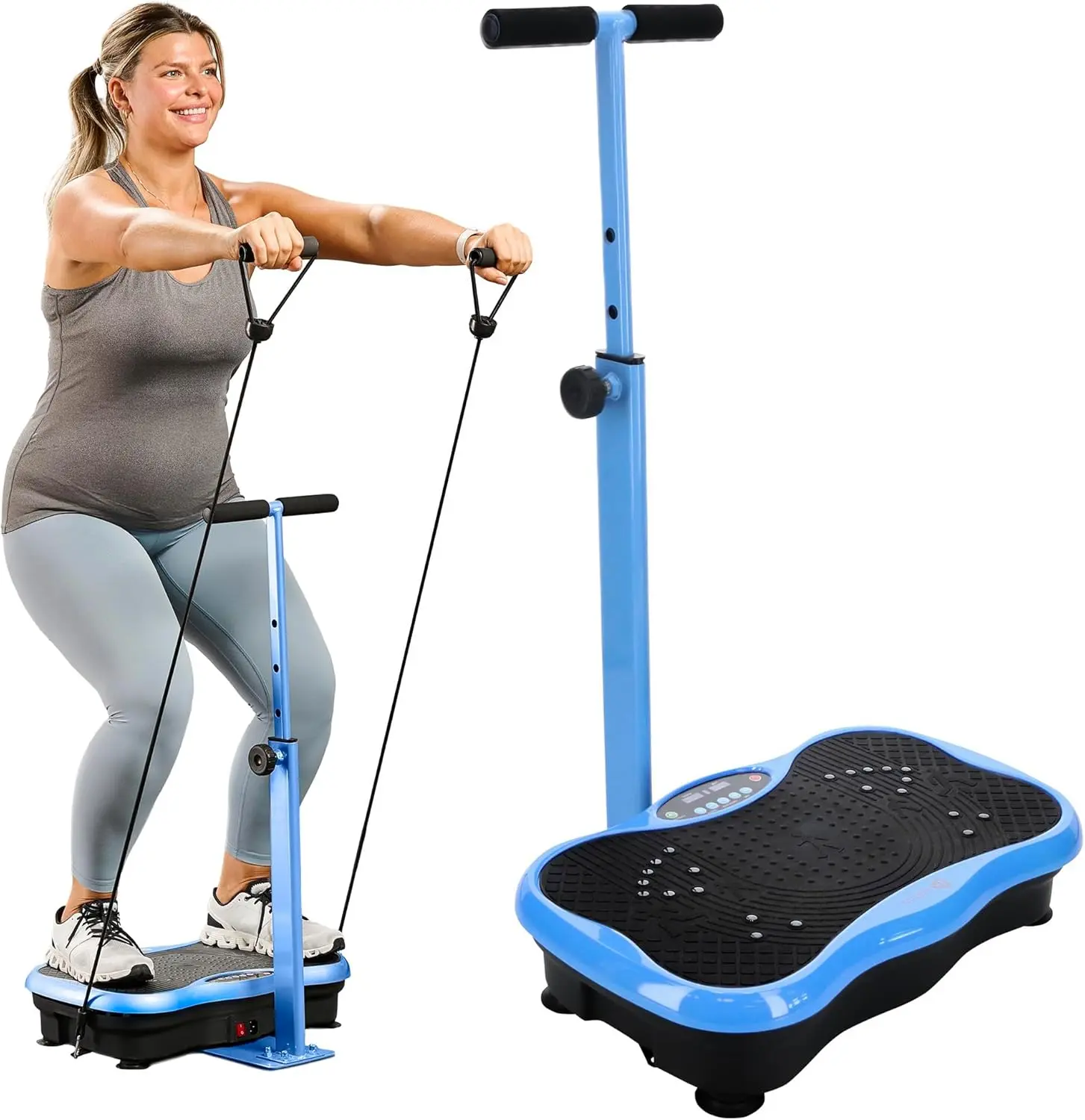 LifePro TrimLite Vibration Plate with Handle Safe Balance Support | Bluetooth Speakers | Best Gift for Parents