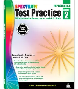 Spectrum Test Practice 2nd Grade Workbook, Math, Language Arts, Reading Comprehension, Grammar, Spelling, Vocabulary, and Writing