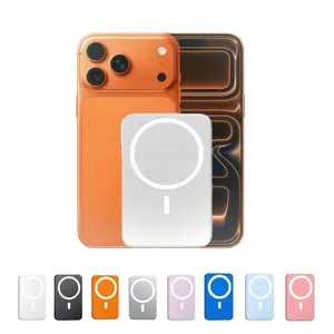 5000mAh Portable Wireless Power Bank, Compact Magnetic Portable Charger with USB-C Charging Support, Includes Magnetic Ring for Compatible Devices, Lightweight Battery Pack for Daily Travel Use