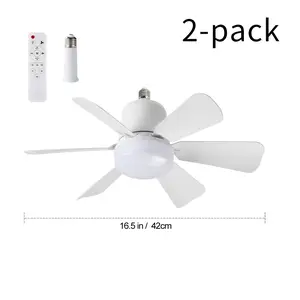 New E27 screw-in lamp holder fan light bulb with plug-in fan blade design, LED fan with three-speed adjustment derma stamp gua sha face lift tape skincare tools pimple patch