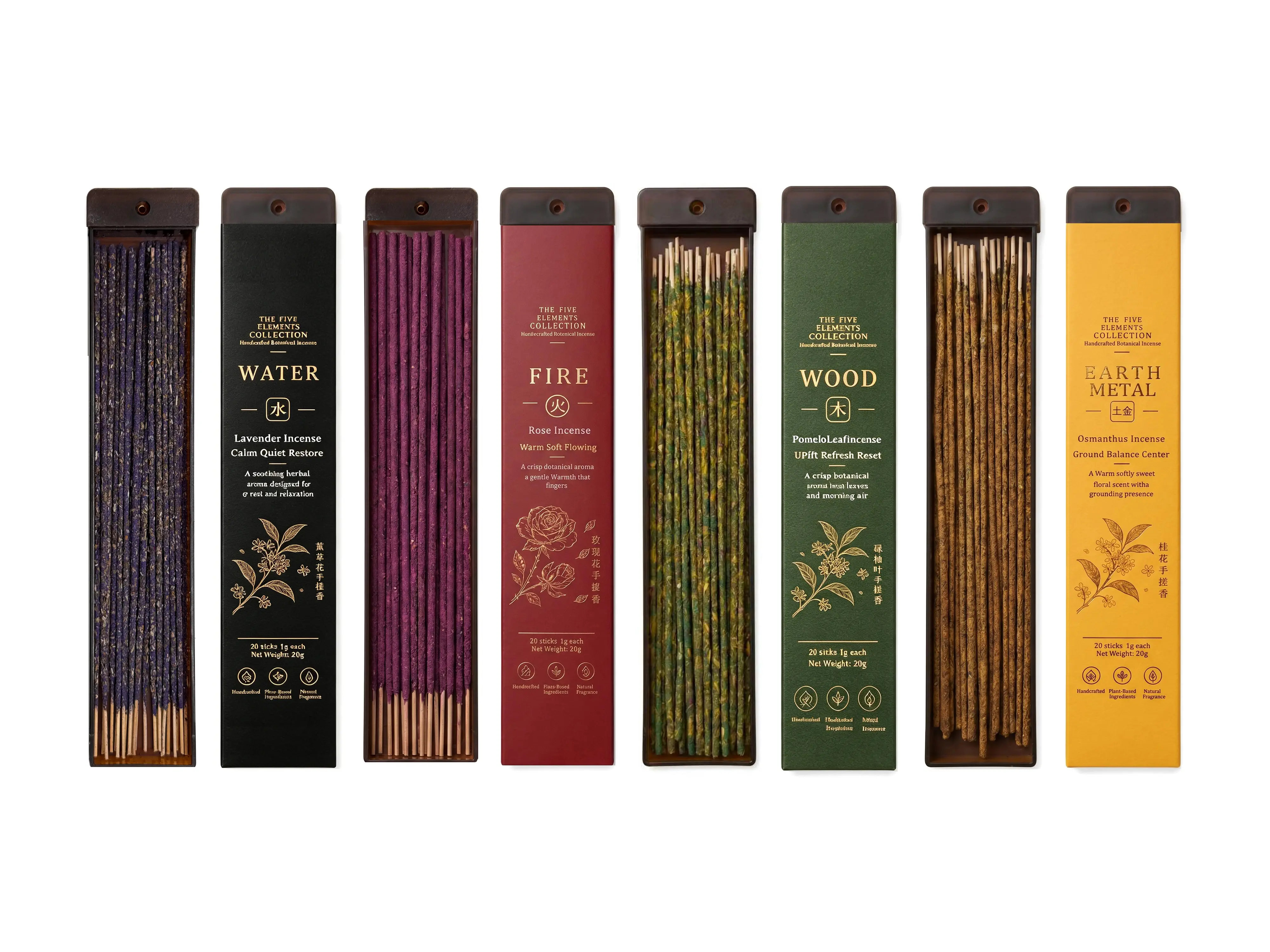 Herbal Incense InsomniaRelief SpiritualHealingFive Elements Incense Set | Oriental Mysticism Aroma Balance Wealth Luck & Spiritual PurificationSleepTalisman InsomniaRelief SpiritualHealing OrientalMysticism AnxietyCure
