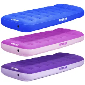 Pittman Kid's Air Mattress with Built-in Pillow - Perfect for Travel, Camping and Sleepovers - Included Electric Air Pump and Travel Backpack