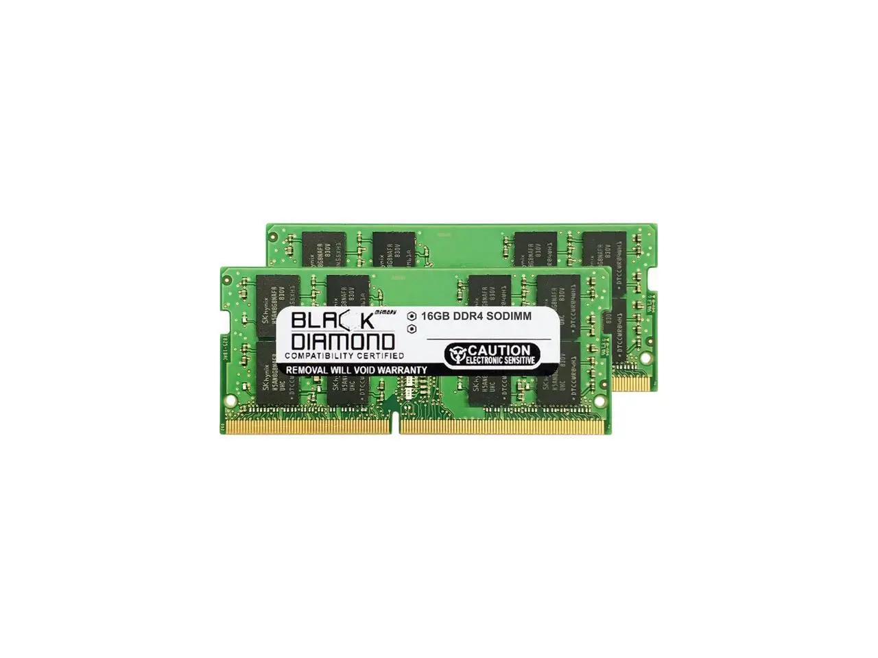 Black Diamond Memory 32GB (2 x 16GB) 260-Pin DDR4 SO-DIMM DDR4 2666 (PC4 21300) Notebook Memory Model BD16GX22666MQN25