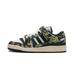 Adidas Forum 84 Low Sports Sneakers - "Bape 30th Anniversary Green Camo" ID4771