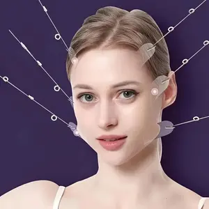 20 Pieces Ultra Thin Invisible Face Lifting Tape with 8 Lifting Strings, Hide Wrinkles and Sagging Skin for a Youthful Appearance