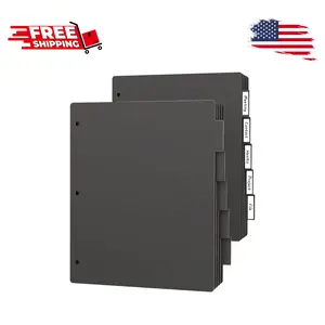 3 Ring Binder Dividers with 5-Tabs, 2 Pack 5 Binder Dividers