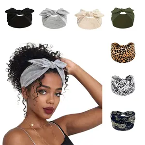 7 Pack Fashionable Sport Headbands for Women, Wide Elastic Boho Hair Bands for Thick Hair, Non Slip Comfortable Hair Accessories for Yoga Workout Daily