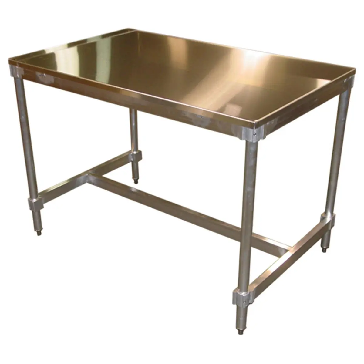 Prairie View AIFT303424-ST Commercial Kitchen Knock Down I-Frame Table - 30" W, 34 to 35.5" H, Stainless Top, Aluminium Frame, User-Friendly, 24 in D, 29 lbs