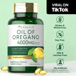 Carlyle Oregano Oil 4000mg Supplement | 150 Softgel Capsules | Contains Carvacrol | Non-GMO & Gluten Free Formula