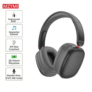 MZYMI Wireless Over-Ear Headphones with Retractable Arm, AUX & Type-C Charging, HiFi Sound, Ergonomic Earmuffs for Comfort, Ideal for Office, Travel & Gaming, Gaming Earphones | Stylish Earmuffs | Comfortable Wear