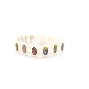 2pc Mother Of Pearl Bracelet Saint Jerusalem Holy Land Hand Made Christian