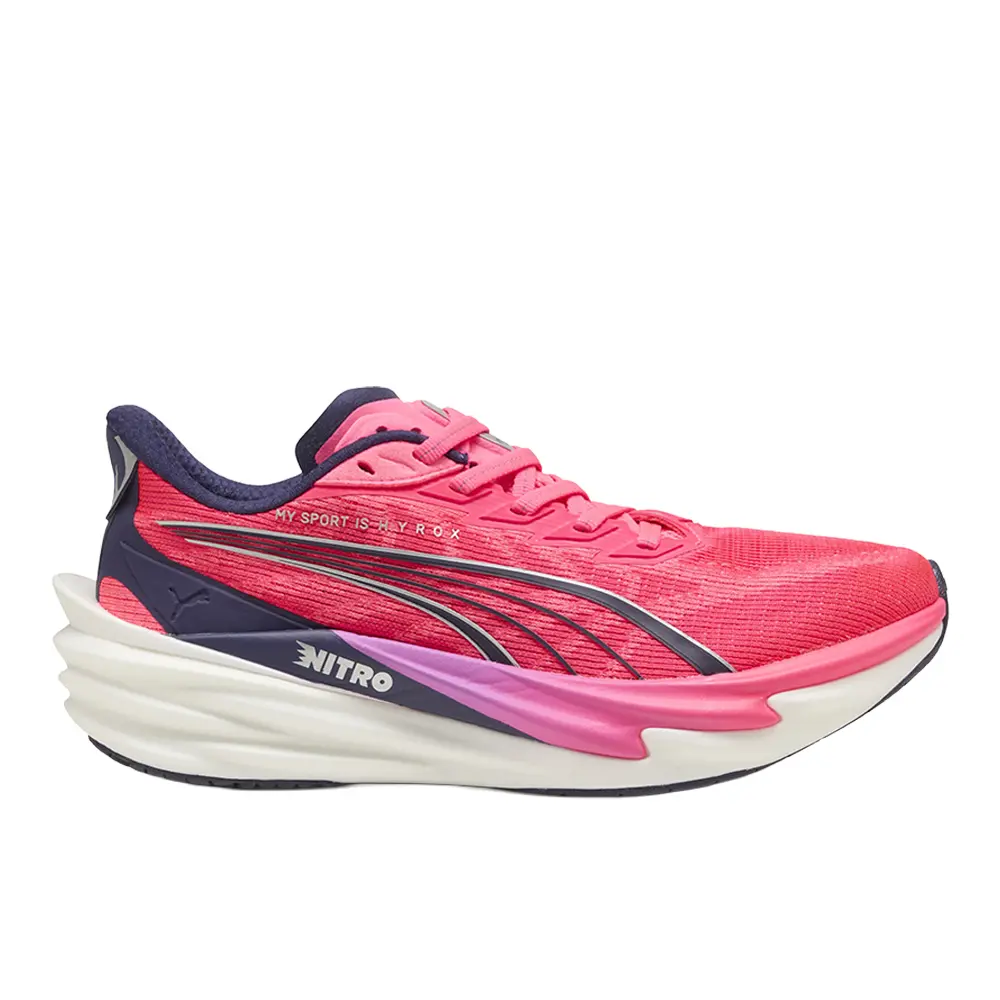 PUMA Womens X Hyrox Deviate Nitro 4 Running Sneakers Shoes - Pink