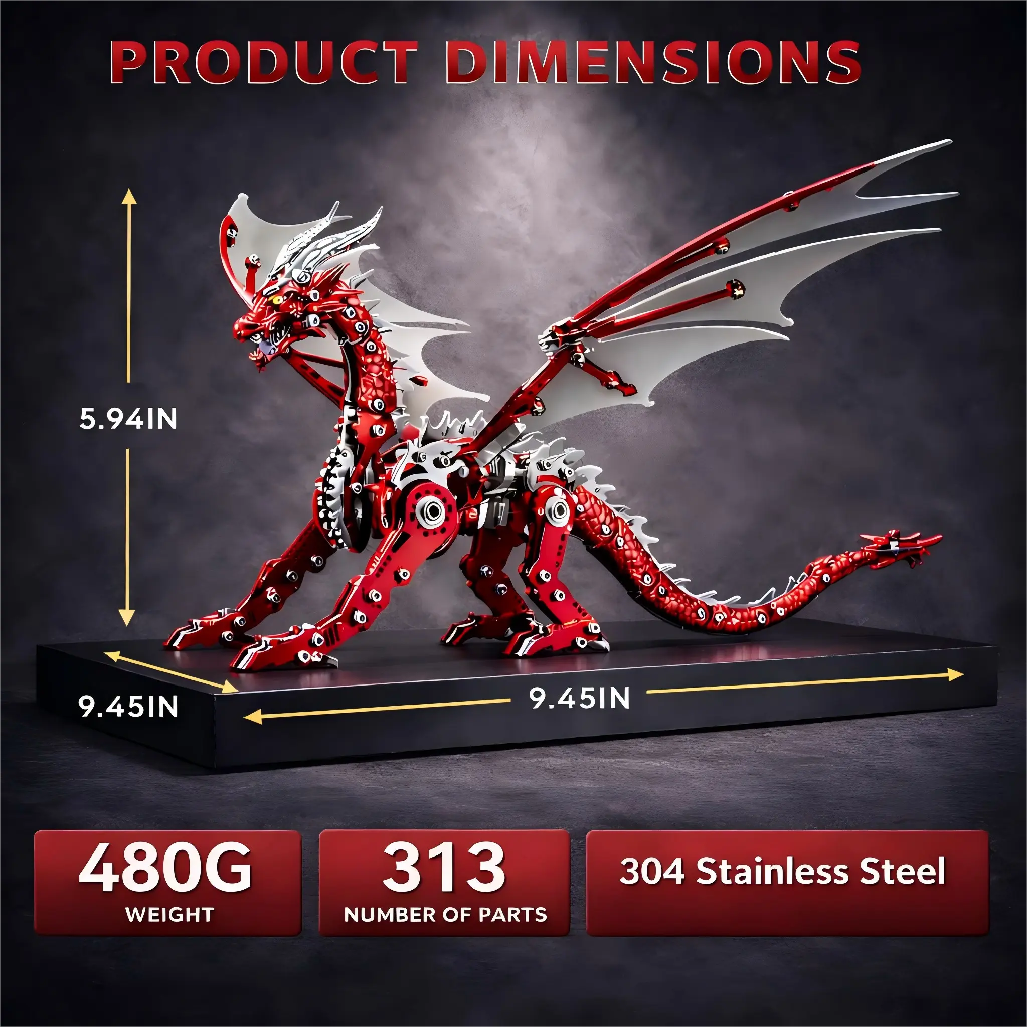 #tiktokshopmemorialda LONGPIN Puzzle Toy Metal Model Assembly Kit Fantasy Creature & Mecha Puzzle Steampunk DIY Collectible Desk Decor Gift  Mechanical Masterpiece Stress Relief   novelty items big boy gifts
