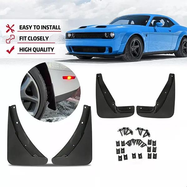 For 2015-2023 Dodge Challenger Coupe 2-Door Splash Guards Mud Flaps Mudguard