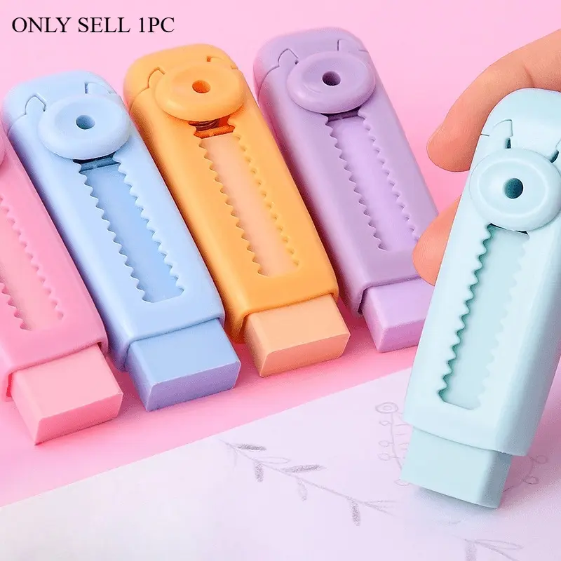 Push pull eraser - available in multiple colors, expandable eraser, art exam eraser, ultra clean and scratch free, suitable for art and office use