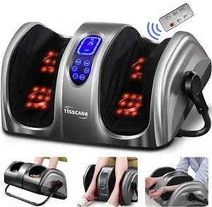 TISSCARE Shiatsu Foot Massager for Circulation and Pain Relief-Foot Massage Machine for Plantar Fasciitis Relief, Relaxation-Massage Foot, Leg, Calf, Ankle with Deep Kneading Heat Therapy