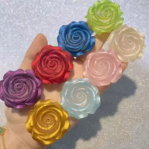 44mm Large Luminous Resin Roses- Flowers For DIY Art Craft and Decoration