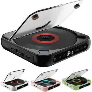 Portable Bluetooth CD Player with Hi-Fi Sound, Wireless-Wired Playback, Rechargeable Battery & Headphones - Compact Lightweight Design for Car, Travel - Outdoor Audio Electronics CD Player