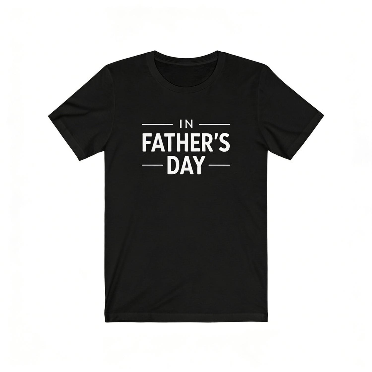 Stylish Black Men's Father's Day Graphic T shirt Crafted from Premium Cotton with a Comfortable Crew Neck Short Sleeves Ideal Casual Gift for Dads in Summer