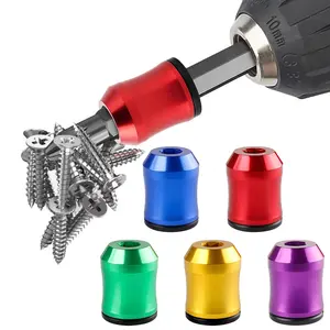 Strong Magnetic Screw Ring: 1/4 Inch/ 6.35 mm Universal Magnetic Screw Holder - Removable Magnetic Screwdriver Drill Bit Holder for Hex Screwdriver and Power Bits Gift for Thanksgiving, Christmas, New Year