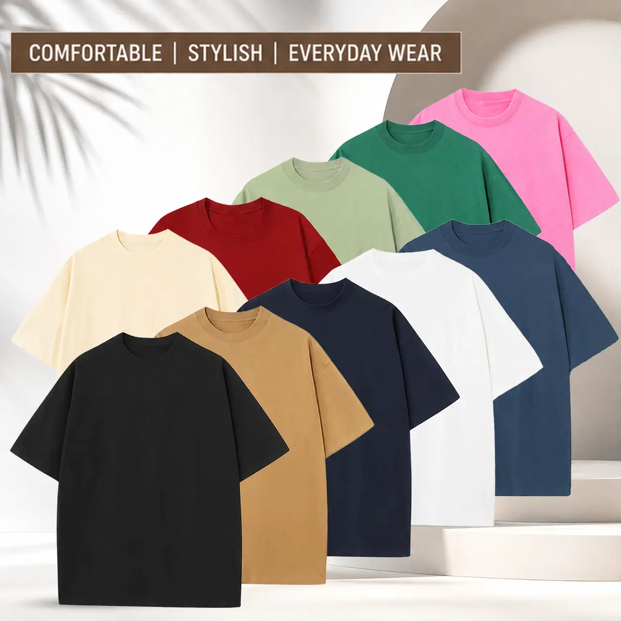 5-Pack Men’s 100% Cotton Crew Neck T-Shirts, Short Sleeve Casual Tops, Ultra-Soft Breathable Fabric, Relaxed Fit Everyday Wear, Available in Multiple Colors, Ideal for Layering, Streetwear, Casual Outings and All-Day Summer Comfort.