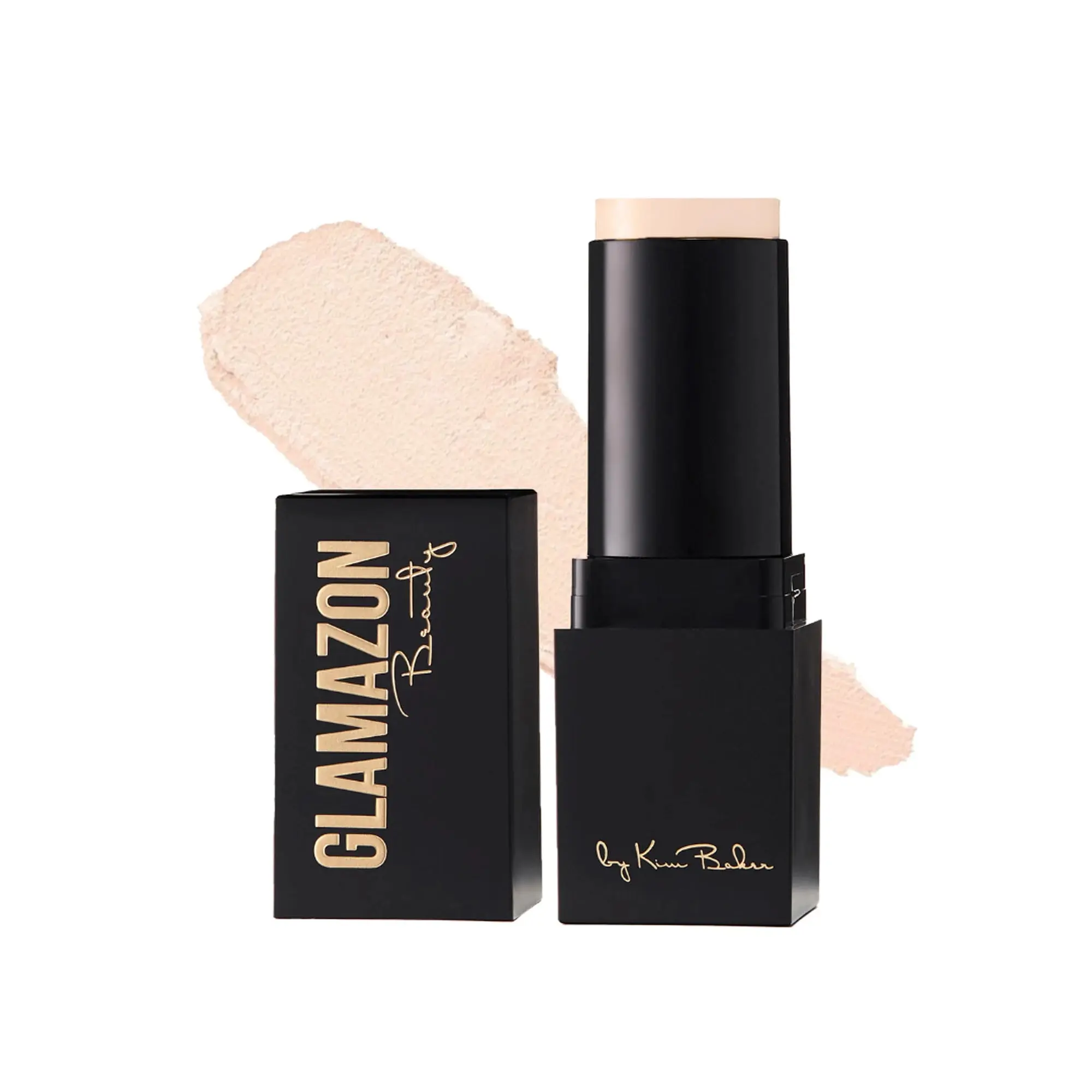 Glamazon Beauty Second to None Foundation Stick – Light-to-Full Coverage, Vegan Cruelty-Free Makeup, Natural Glowy Finish, Jojoba & Castor Oil, 12 Shades / 144 Tones, Travel Size Concealer Stick