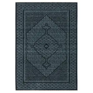 Sphinx by Oriental Weavers CCAP01160235ST 5 ft. 3 in. x 7 ft. 6 in. Capella CAP01 Traditional & Casual Power Loomed Rectangle Area Rug, Blue