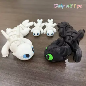 3D Printed Flying Fish Model, Jointed, Articulating Animal Figurines, Home Office Desktop Decoration, Creative Gift for Family Friends, Various Holidays