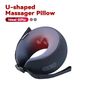 CINCOM U-Shaped Neck Massager Pillow for Cervical Support, with Soothing Heat & Kneading, 360° Memory Foam Support, Cordless, Rechargeable & Portable, Perfect Gift for Black Friday, Thanksgiving, Christmas, Birthdays & More
