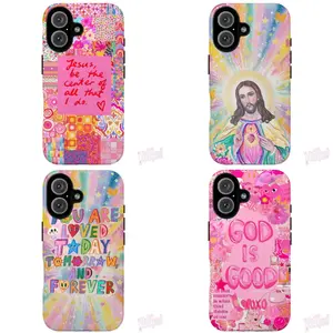 Dreamy Christian Faith Mothers Day God Is Good Pink Aesthetic Inspiring Jesus Art Spiritual Religious Devotional Quote Vibe Perfect Unisex Gift Protective Cover For Apple iPhone 17 Pro Max 16 15 14 13 12 11 Plus.