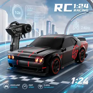 1：24 full scale 4WD drift racing car high speed remote control model with cool LED lights perfect gift for teens and adult rc car drift lovers great indoor outdoor playing toy