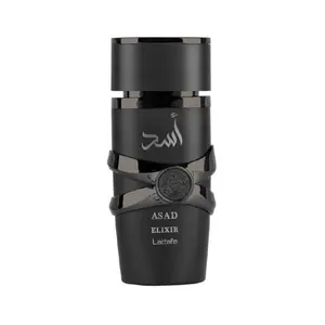 Lattafa Asad Elixir Eau de Parfum for Men, 3.4 oz Spicy Woody Arabian Scent with Vanilla, Amber, and Cedarwood Notes, Aromatic Woody Fragrances