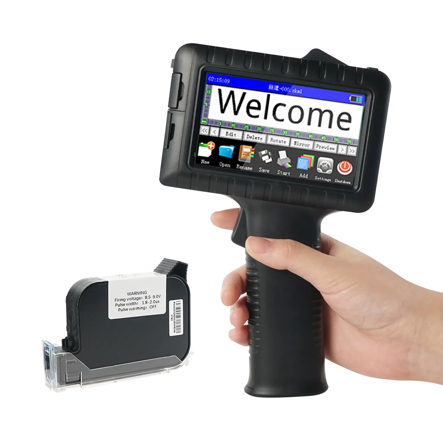 JWM Handheld Inkjet Date Coder Logo Printer - 8.5-9v, Sun Protection, Waterproof, Ergonomic Design, Great Durability, Highly Durable, Fabric Compatible, for Small Businesses, Warehouse Labeling